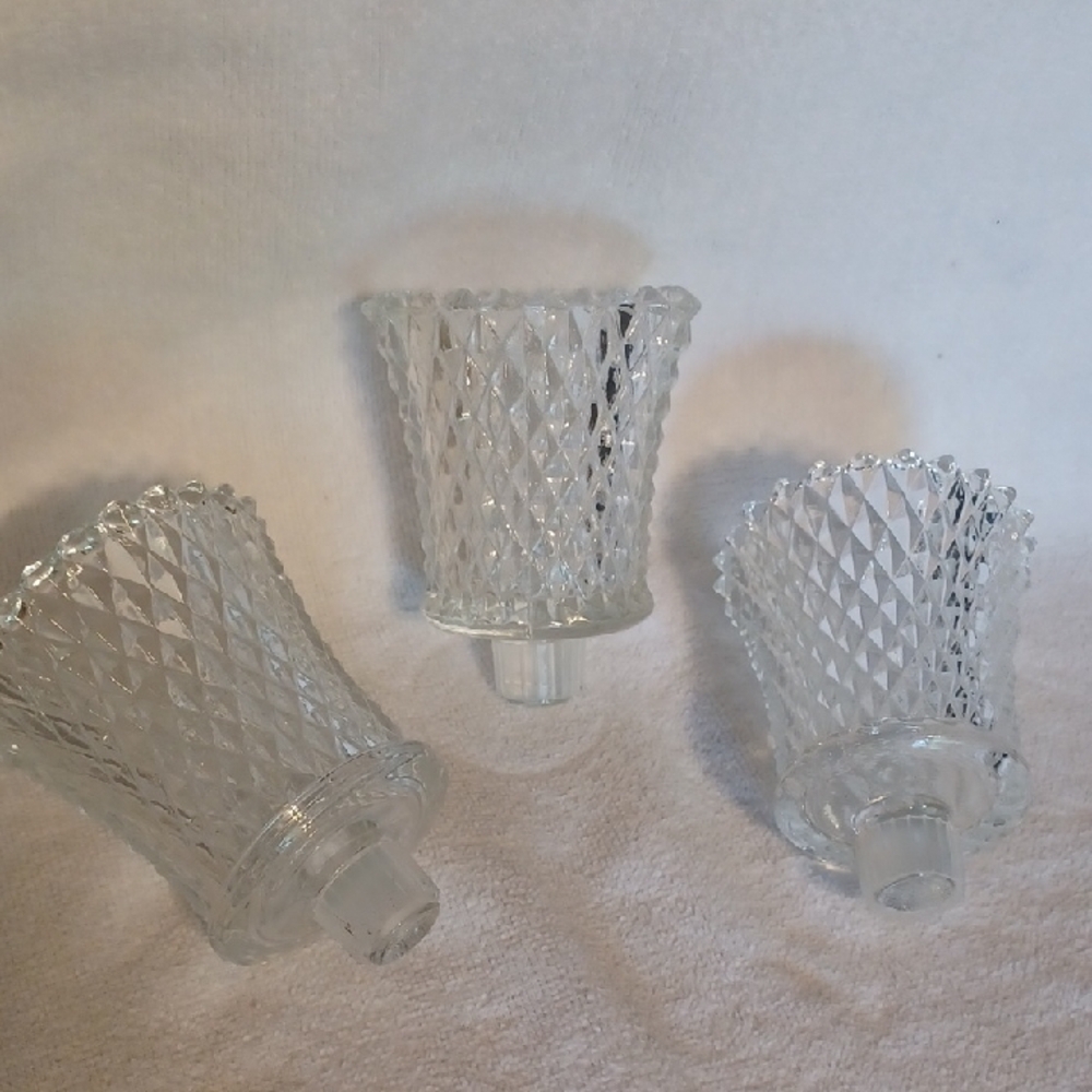 Home Interiors Clear Glass Candle Holders Set Of 3 Votive Cups